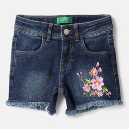 United Colors of Benetton Girls Washed Denim Shorts Technology-picture-28
