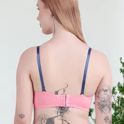 Secret Lives Floral Half Coverage Underwired Heavily Padded Durable Everyday Bra image 5