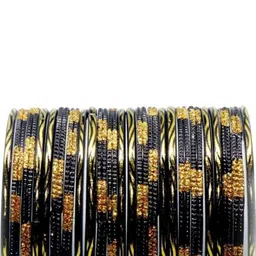 Shasmi Black Glass Artificial Stones Bangle-picture-31