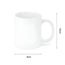 ARTBUG White & Orange Printed Ceramic Glossy Dishwasher & Microwave Safe Mugs 350 ml image 5