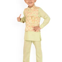 Little Needle Boys Regular Linen Kurta with Trousers image 5