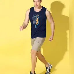 SLOWLORIS Pack Of 2 Printed Scoop Neck Gym Vests image 2