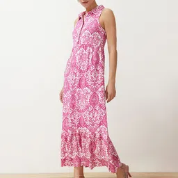 Trendyol Ethnic Motifs Print Fit & Flare Midi Dress image 5