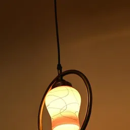 SOMIL Printed Glass Cylinder Ceiling Lamps image 2