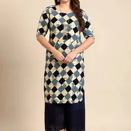 arangya Women Geometric Printed Crepe Kurta-picture-35