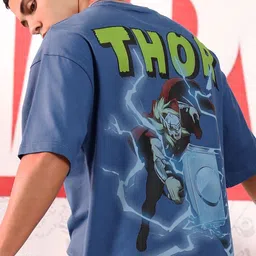 HIGHLANDER Marvel Men Thor Short Sleeve Oversized Drop Shoulder Tshirt image 1