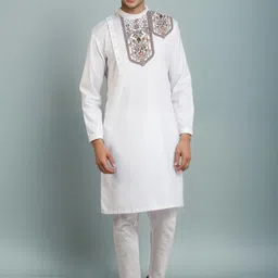 DEVOILER Men Printed Sequinned Grandeur & Majestic Artwork Kurta image 1