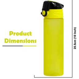 Fiddlerz Trendy Sports Sipper Water Bottle Yellow - 1000 ml image 3