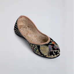 Hopscotch Girls Black Embellished Party T-Strap Flats with Buckles image 3