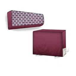 The Furnishing Tree Maroon Plastic Air Conditioner Cover-picture-34