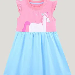 LULU & SKY Girls Graphic Printed Pure Cotton Midi Nightdress-picture-24