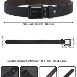 LOOPA Men Textured Leather Formal Belt image 3