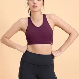 Zelocity by Zivame Full Coverage Lightly Padded Racerback Dry Fit Sports Bra-picture-21