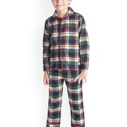 Cherry Crumble Boys Checked Night suit-image-87