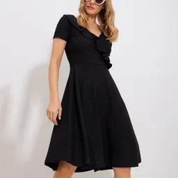 Trend Alacati stili Ruffles Fit & Flare Dress-image-29