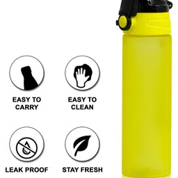 Fiddlerz Trendy Sports Sipper Water Bottle Yellow - 1000 ml image 4