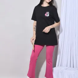 FFU Graphic Round Neck Regular Fit Drop Shoulder Sleeves Printed T-shirt image 2