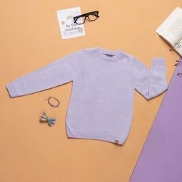Purple United Kids Kids Round Neck Cotton Pullover Sweater-picture-27