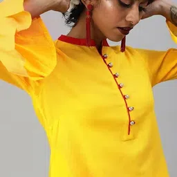 Tulsattva Women Ethnic Motifs Regular Pure Cotton Kurta with Palazzos & With Dupatta image 4