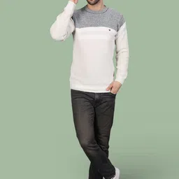 GRACIT Men Colourblocked Woollen Pullover image 5
