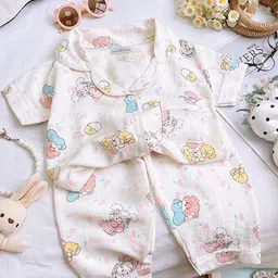 FOREVER FRIDAY Girls Printed Short Sleeves Shirt With Trouser-picture-28