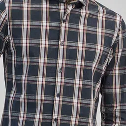 Snitch Men Smart Slim Fit Opaque Checked Casual Shirt image 2