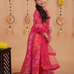 UNBIND Girls Printed Ready to Wear Lehenga & Blouse With Dupatta image 5