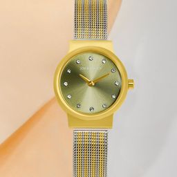 JOKER & WITCH Women Patterned Dial & Stainless Steel Bracelet Style Straps Analogue Watch AMWW940-picture-13