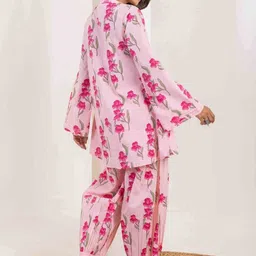 THE FAB FACTORY Floral Printed Mandarin Collar Tunic With Salwar image 3