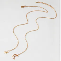 TheVineGirl Gold-Plated Star In Moon Pendant Necklace image 3