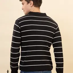 Dadu Dayal Men Striped Woollen Pullover image 3