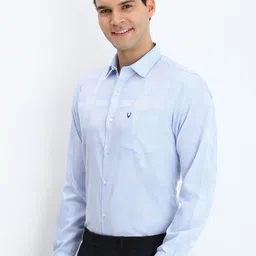 Allen Solly Men Spread Collar Geometric Printed Cotton Slim Fit Formal Shirt image 3