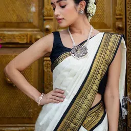 YAMUNE Woven Design Zari Art Silk Banarasi Saree image 2