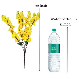 Akaar Yellow 3 Pieces Blossom Artificial Flower image 3