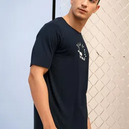 MACK JONNEY Men Typography Printed Applique T-shirt image 3