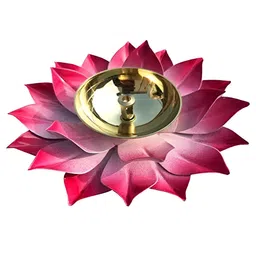 Heaven Decor Pink Kamal Ptta Akhand Diya-image-77