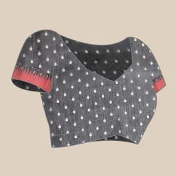 Silk Land Bandhani Zari Chanderi Saree image 3