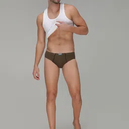 AMUL COMFY Men Pack Of 2 Pure Cotton Mid-Rise Basic Briefs AC-CBRIIE-SG-AF-S-2PC image 5