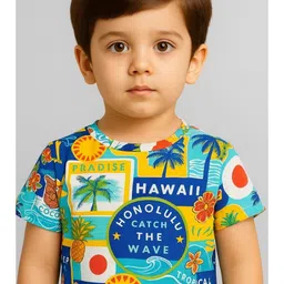 ALANTA Unisex Kids Printed T-shirt with Trousers image 2