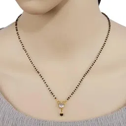 THE OSTRICH COLLECTION Combo of 4 Gold Plated Artificial Beads Mangalsutra-picture-26