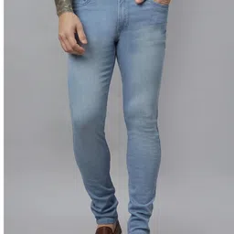 RJ Denim Men Narrow Fit Mid-Rise Stretchable Light Blue Cotton Jeans-picture-22