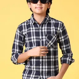 V-Mart Boys Tartan Checks Opaque Checked Casual Shirt-picture-18