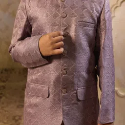 Aj DEZInES Boys Embroidered Sherwani Set image 2