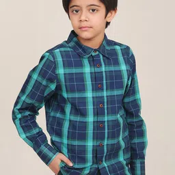 Campana Boys Tartan Checks Checked Casual Shirt-image-62