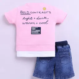 BAESD Boys Printed Short Sleeves Pure Cotton T-shirt With Shorts image 3