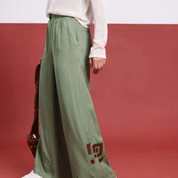 DressBerry Women Indie Vibe Tribe Wide Leg Pleated Pant-image-13