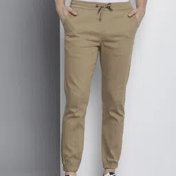 The Indian Garage Co Men Solid Slim Fit Joggers image 1
