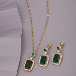 Carlton London Premium Gold-Plated CZ Jewellery Set-picture-46