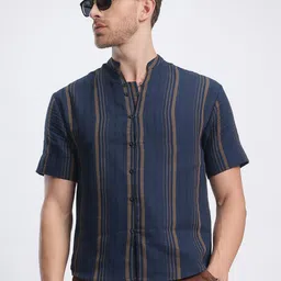 glitchez Striped Ease Woven Shirt-image-4