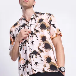 glitchez Inked Floral Abstraction Soft Oversized Love Shirt-image-56